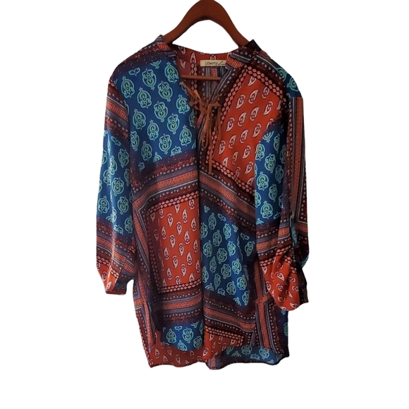 Liberty Love Boho Hippie Festival Tunic Plus Size 2XL - Picture 1 of 4